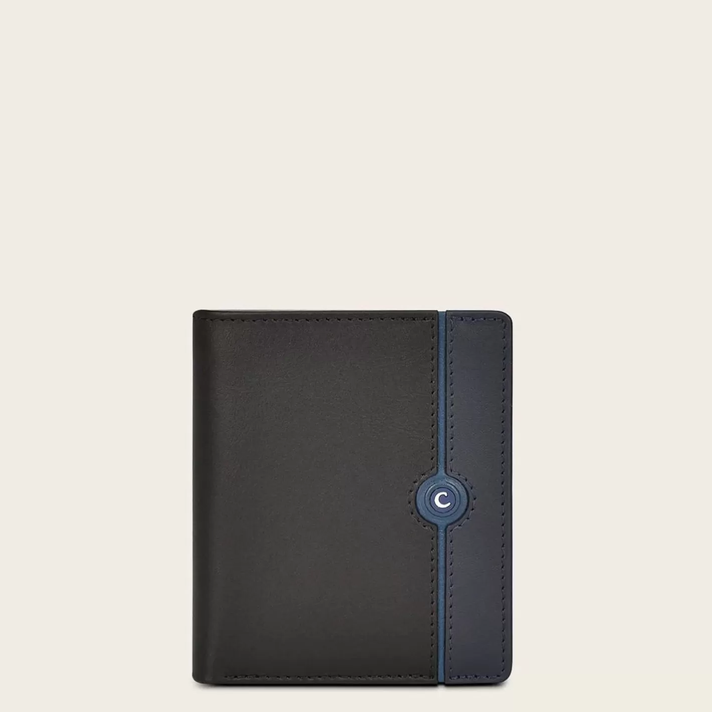 Cuadra Black Bovine Leather Wallet Fashion