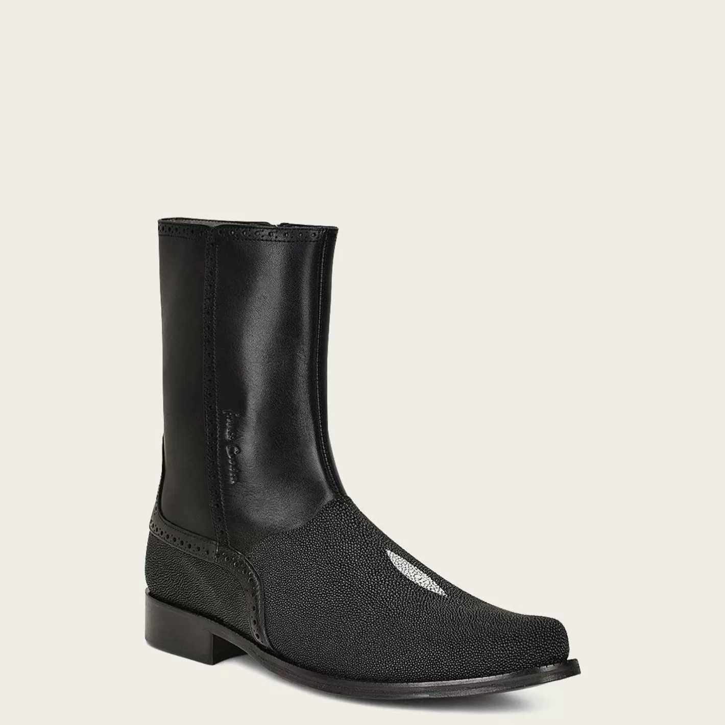 Cuadra Black Stingray Leather Men'S Boots By Franco Best