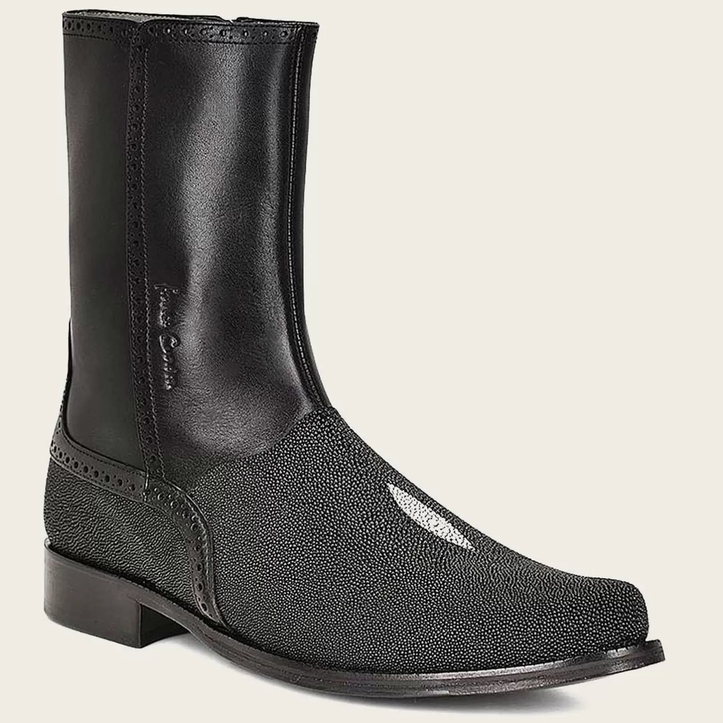 Cuadra Black Stingray Leather Men'S Boots By Franco Best