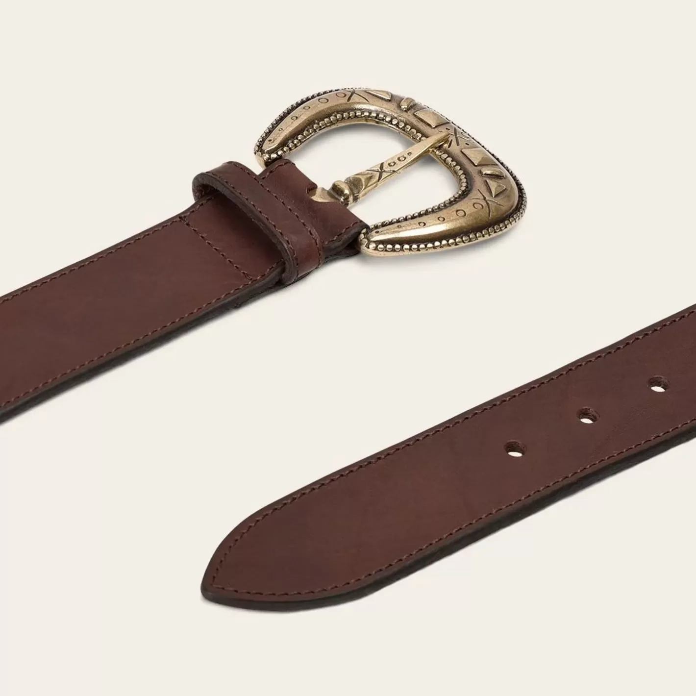 Cuadra Casual Brown Leather Cowboy Belt Store