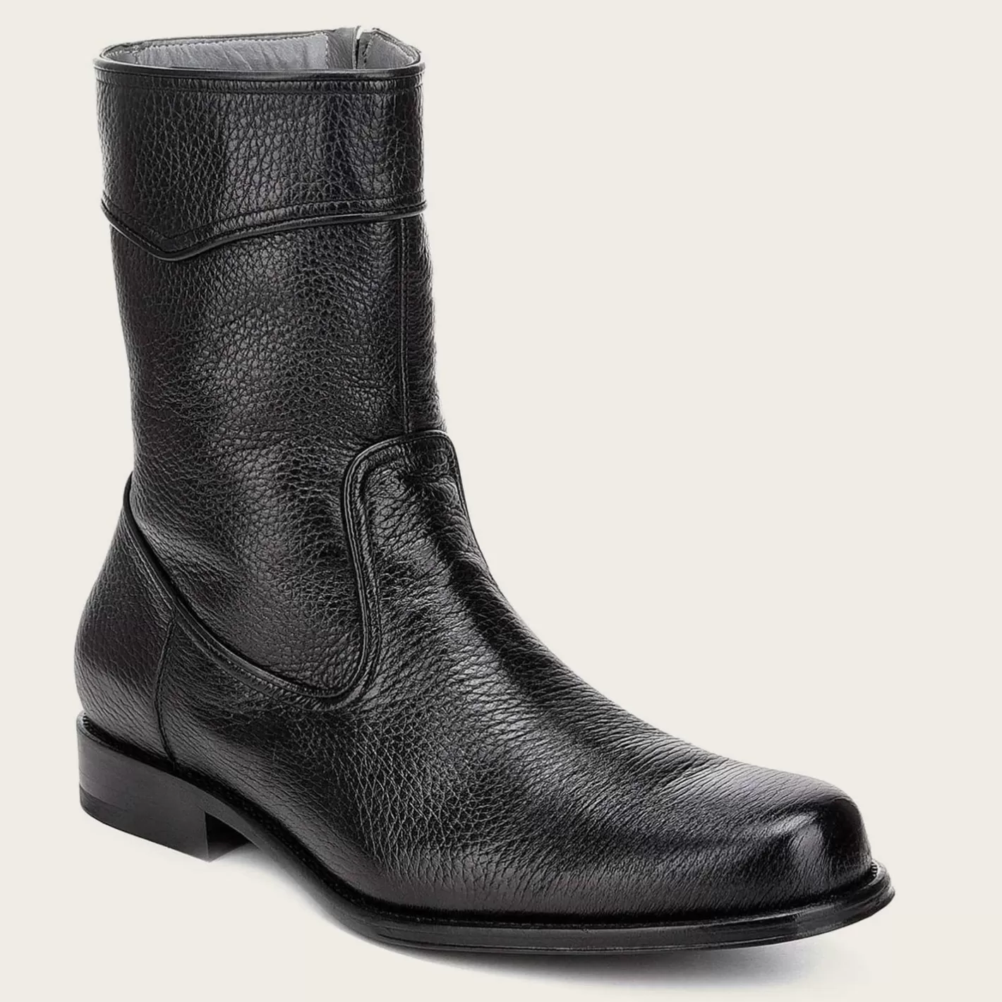 Cuadra Hand-Painted Black Deer Leather Boots By Franco Fashion