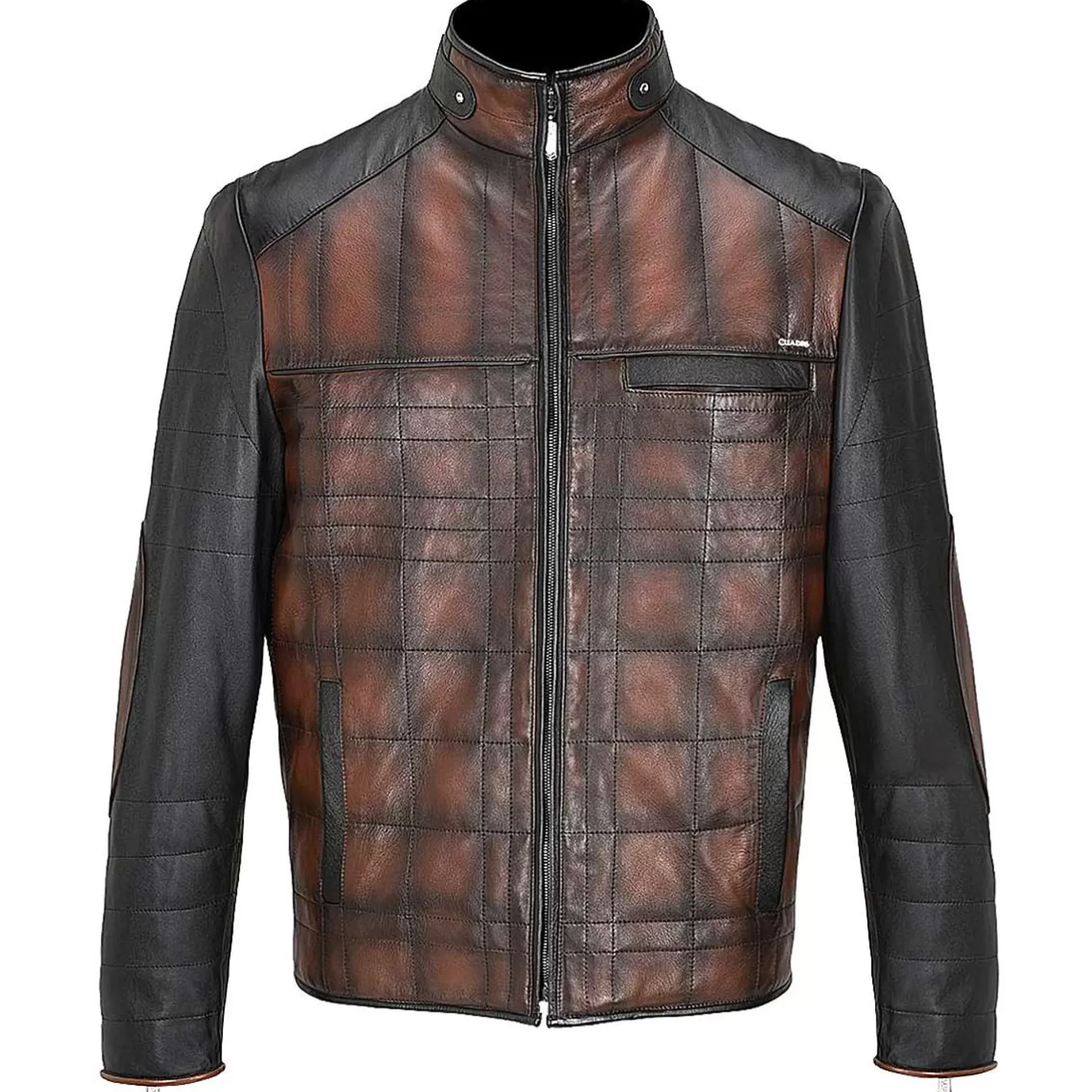 Cuadra Hand-Shaded Finish Brown Leather Jacket Shop