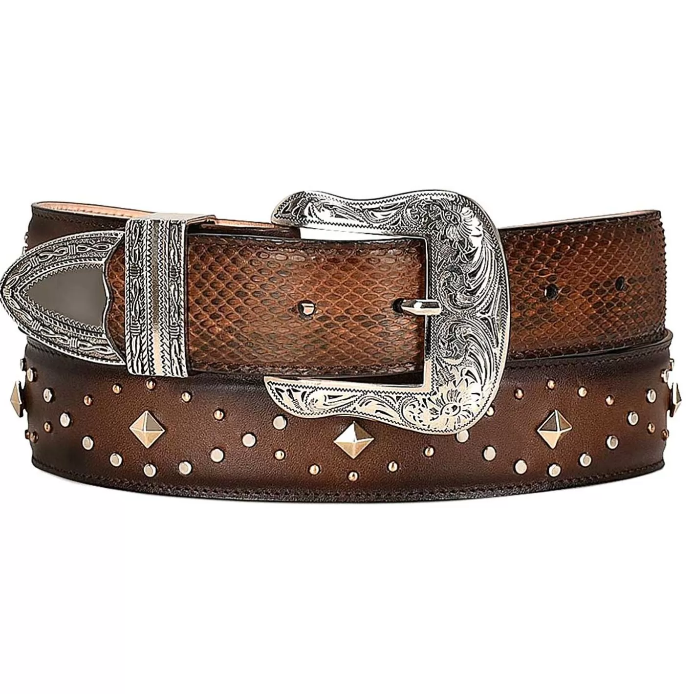 Cuadra Handwoven Honey Exotic Leather Cowgirl Belt New