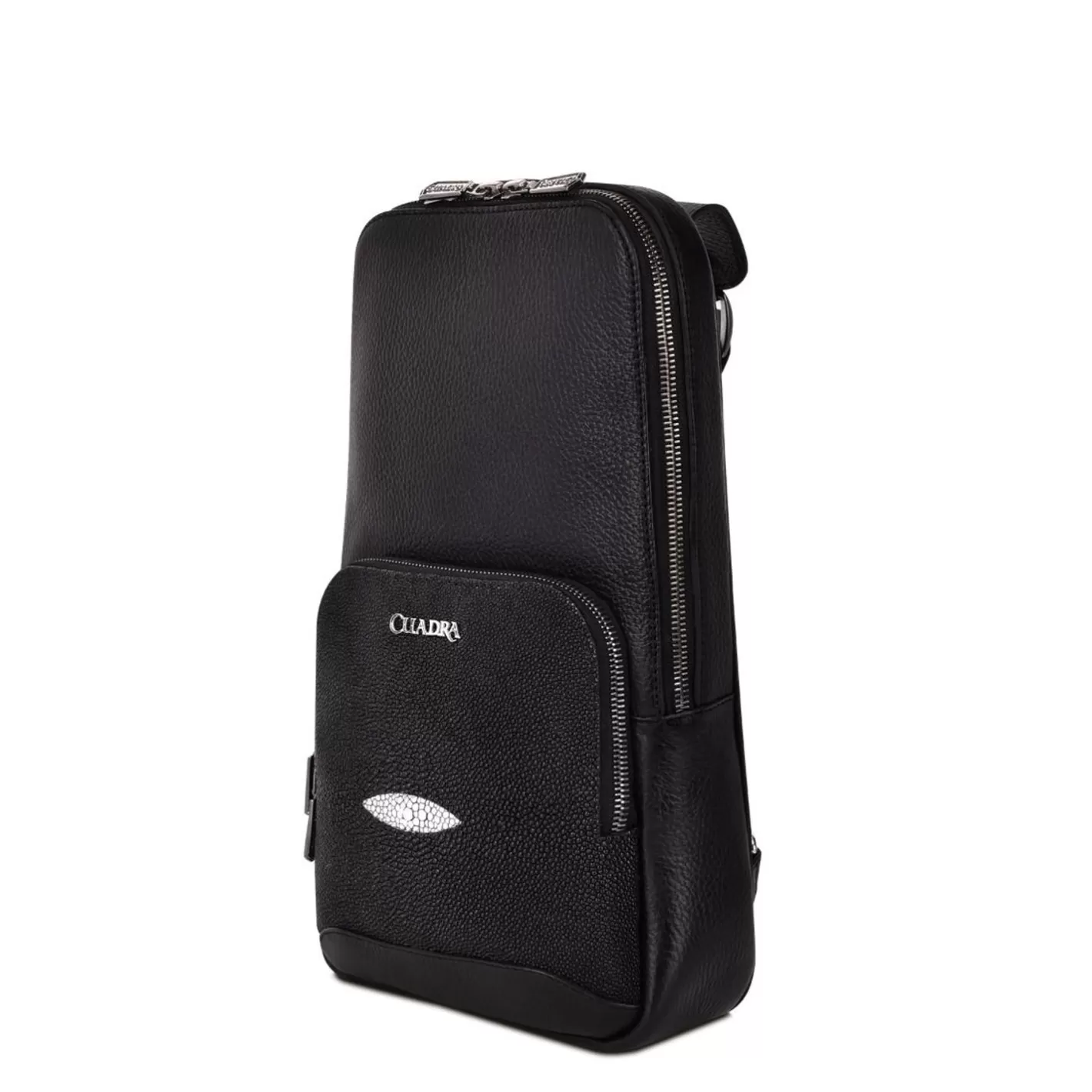 Cuadra Mens Black Leather Shoulder Bag Online